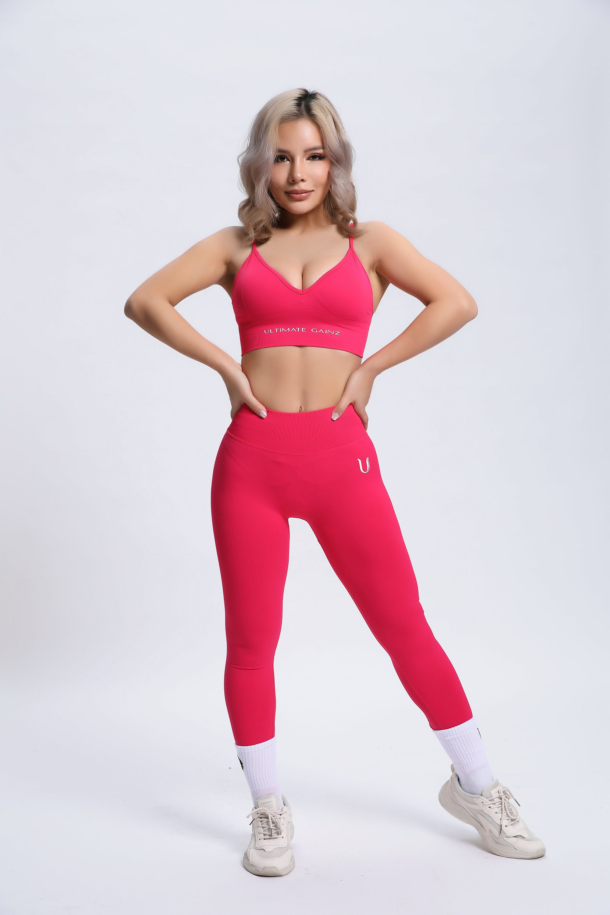 Joy | Sculpt Legging Met Scrunch – Roze Rood