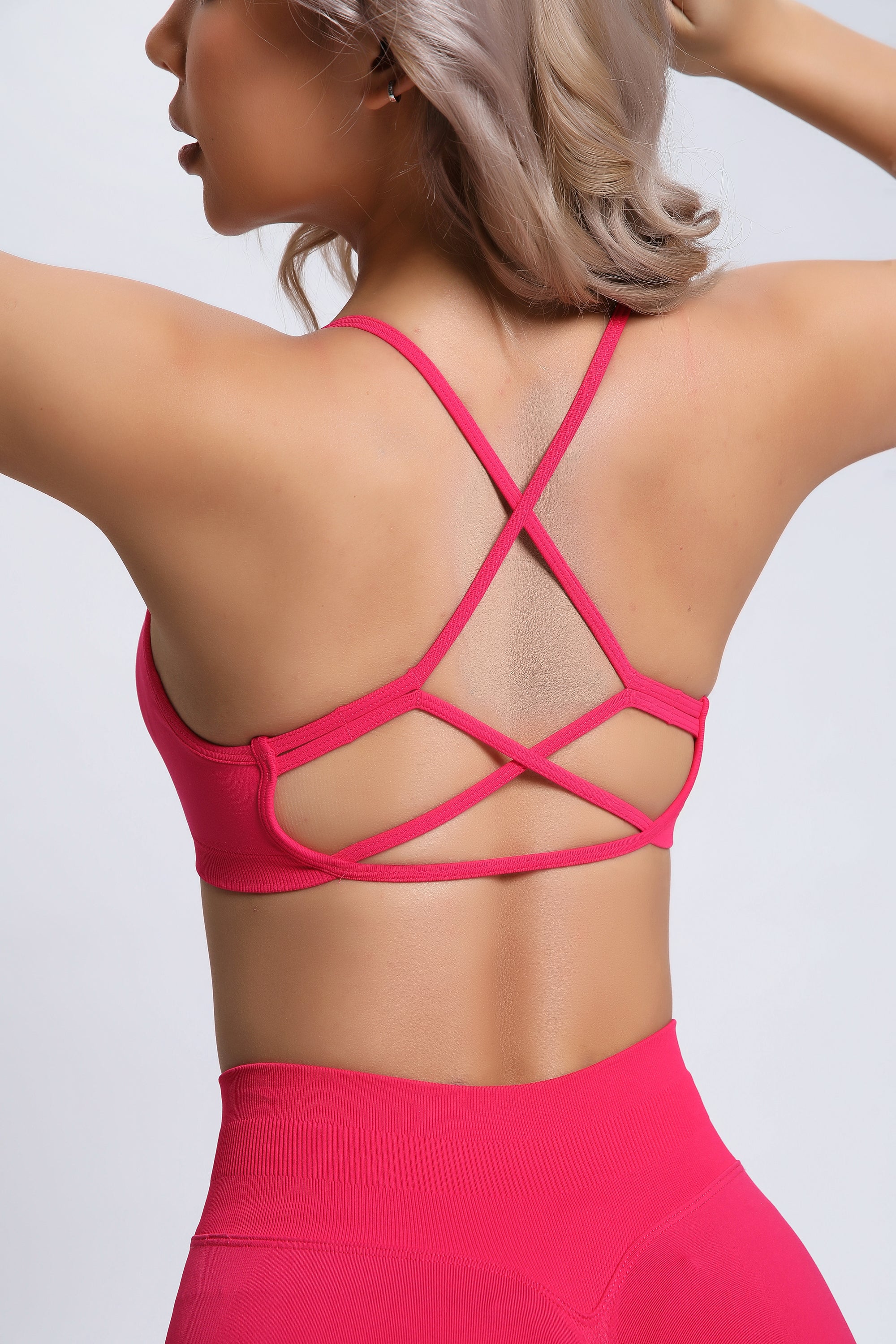 Joy | Crossback Sport-BH – Roze Rood
