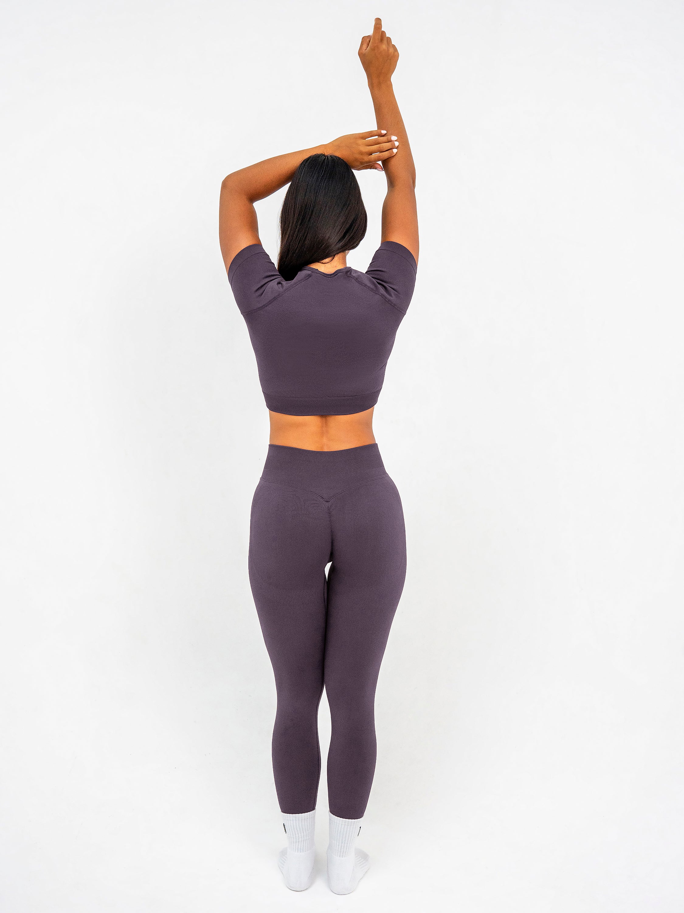 Luna | Premium Seamless Crop Top - Oudpaars