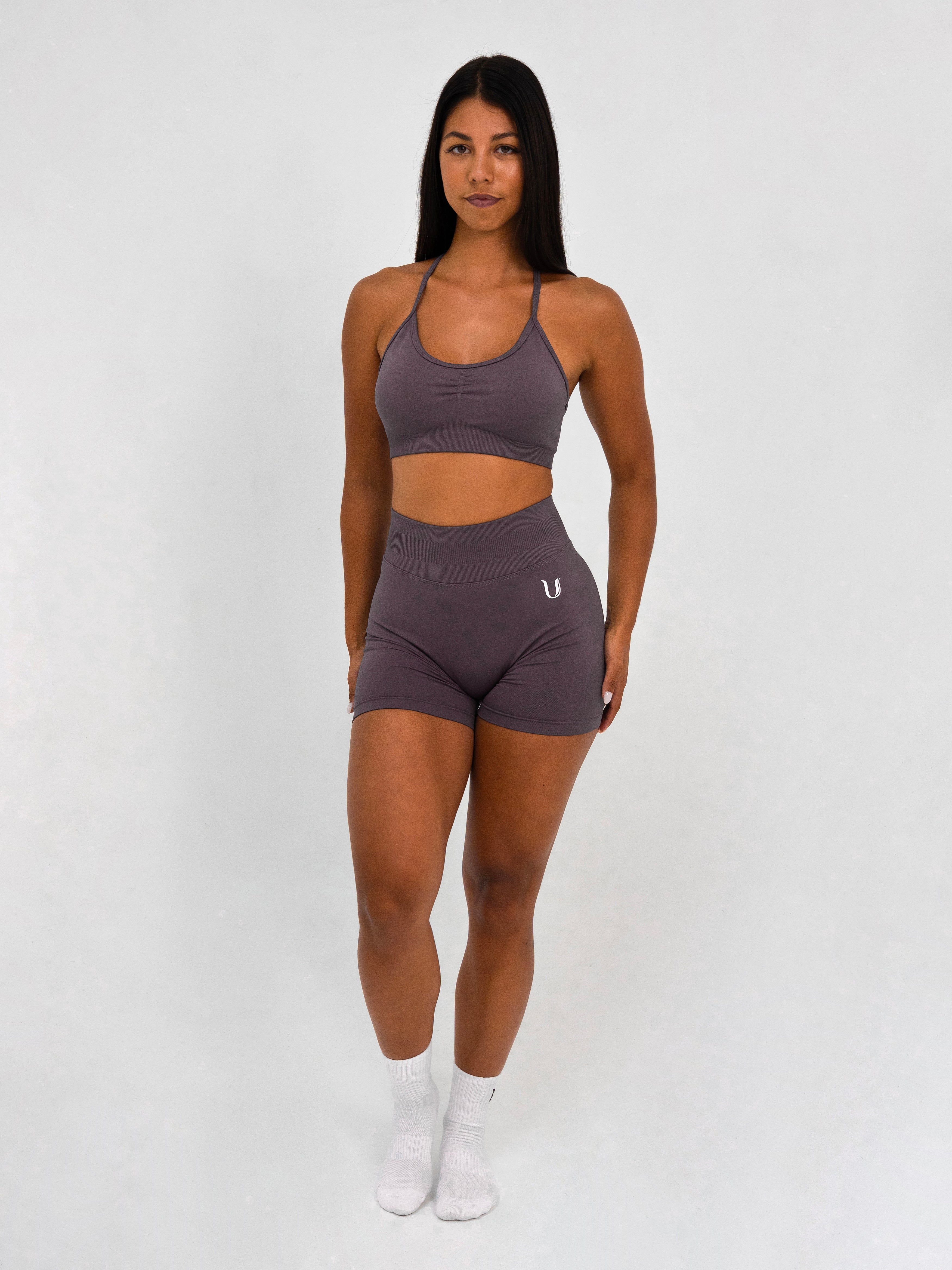 Luna | Premium Seamless Scrunch Short - Oudpaars