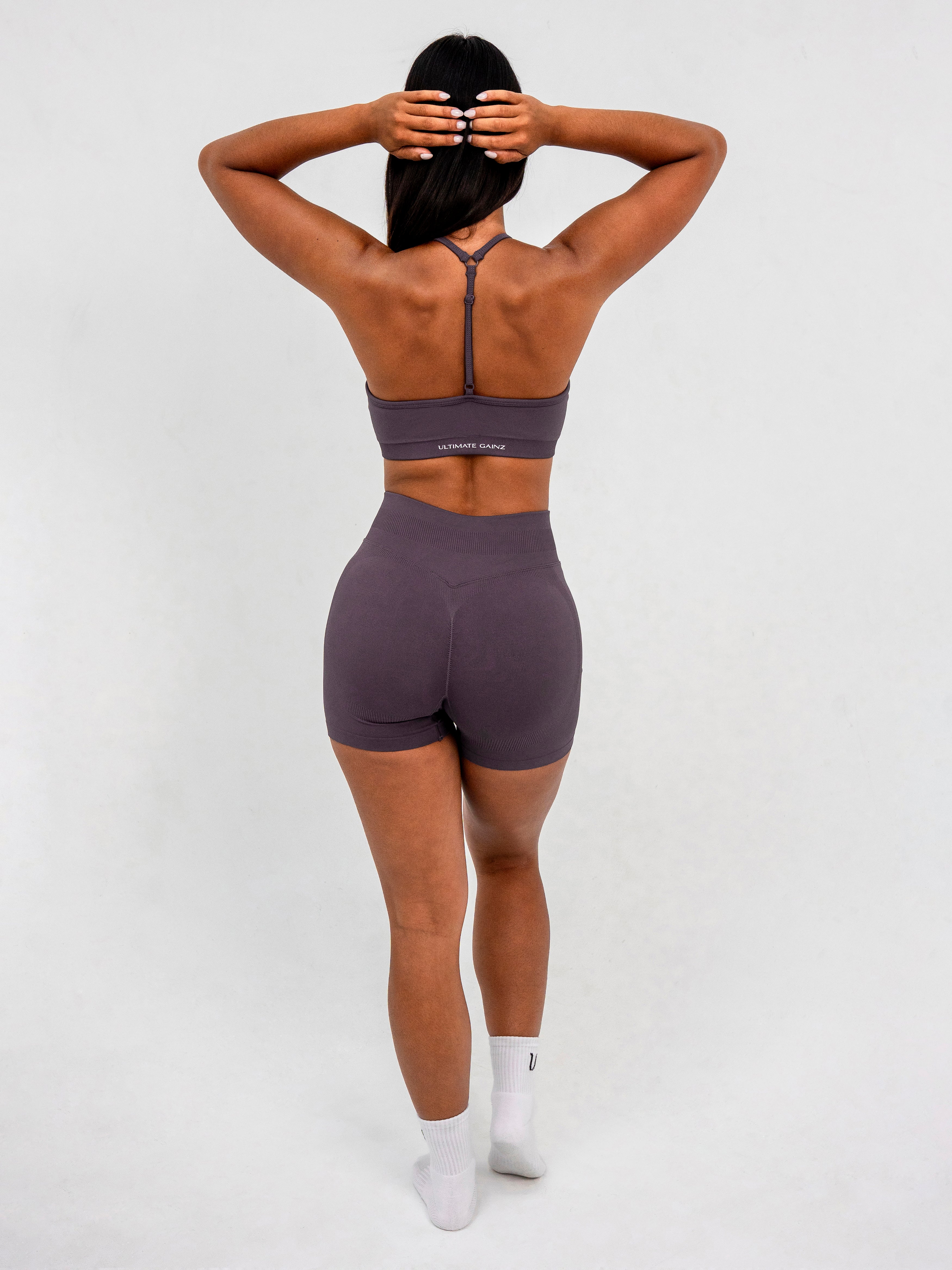 Luna | Premium Seamless Scrunch Short - Oudpaars