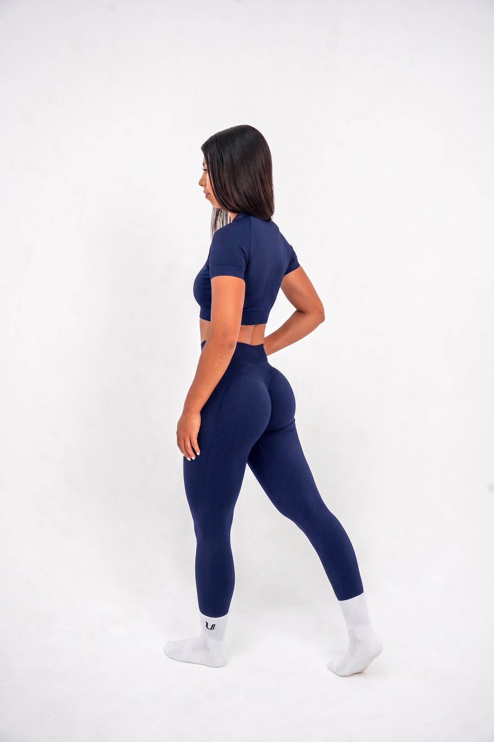 Luna | Premium Seamless Scrunch Legging - Donker blauw