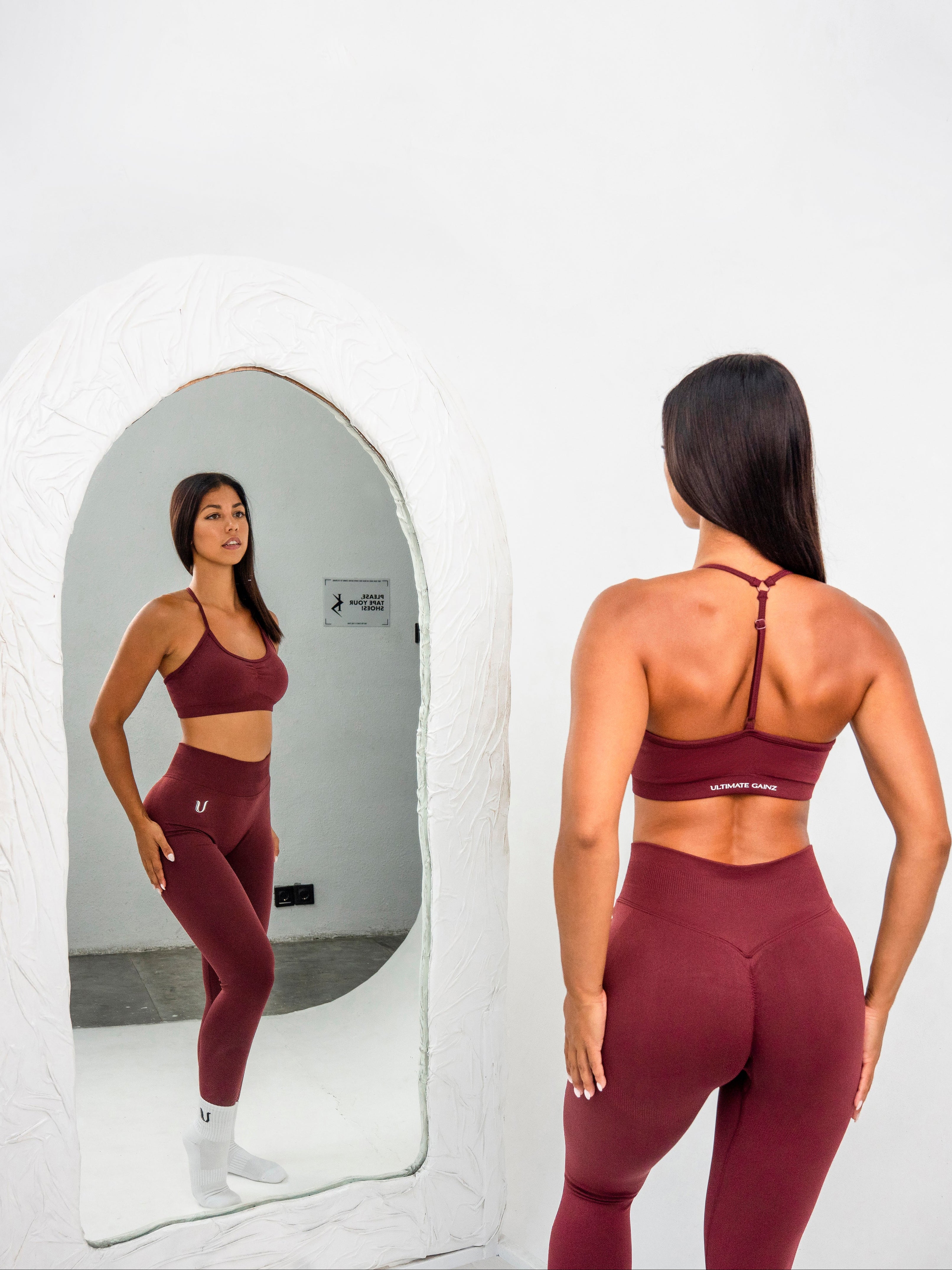 Luna | Premium Adjustable Sports Bra - Wijnrood