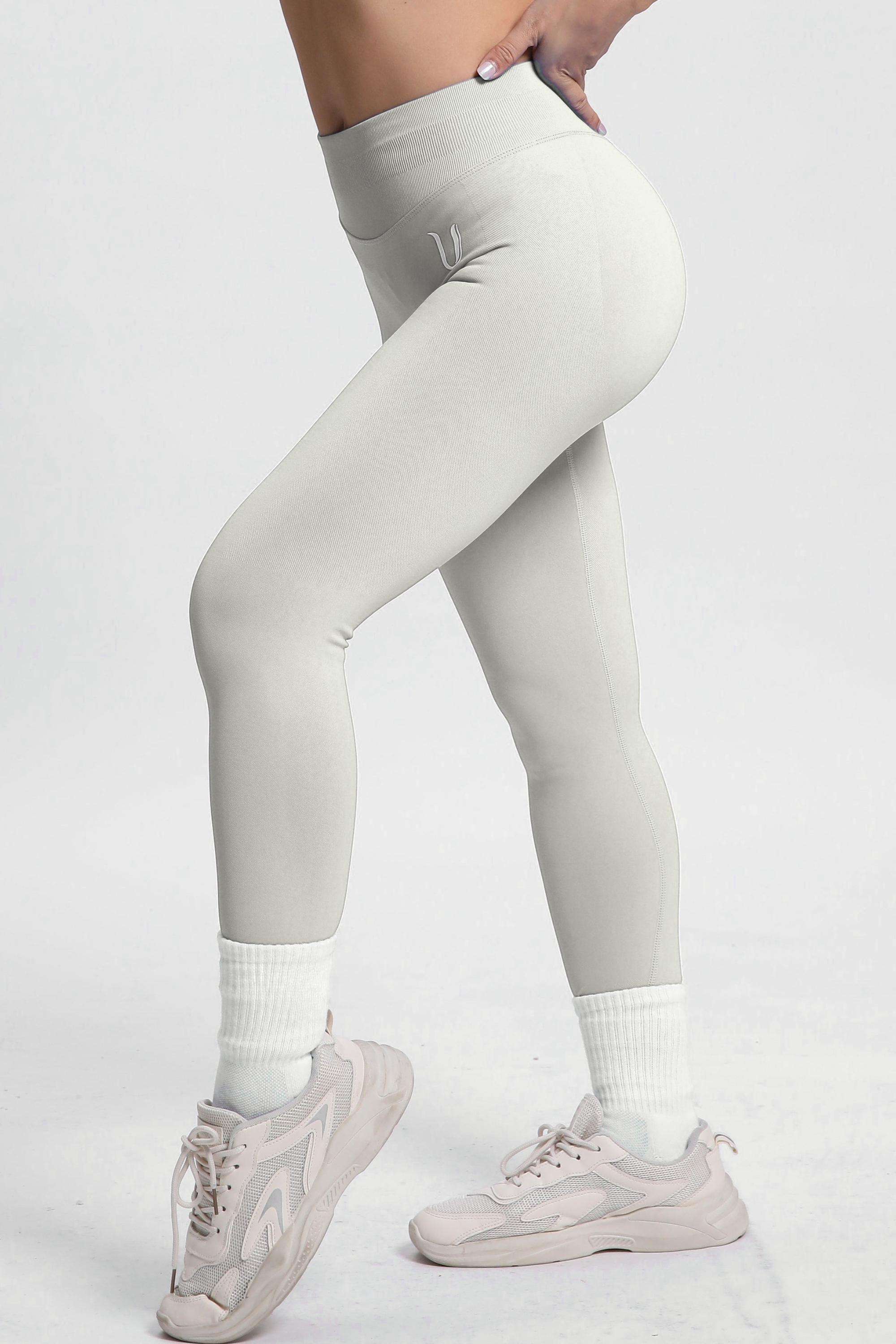 Beau | Premium High Performance Scunch Legging - Ivoor