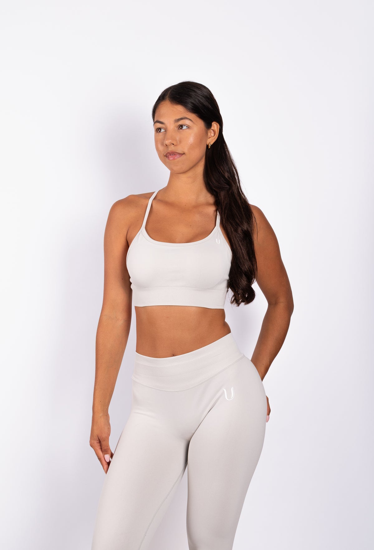 Beau Cross BH Ivory - Dames workout kleding achterkant