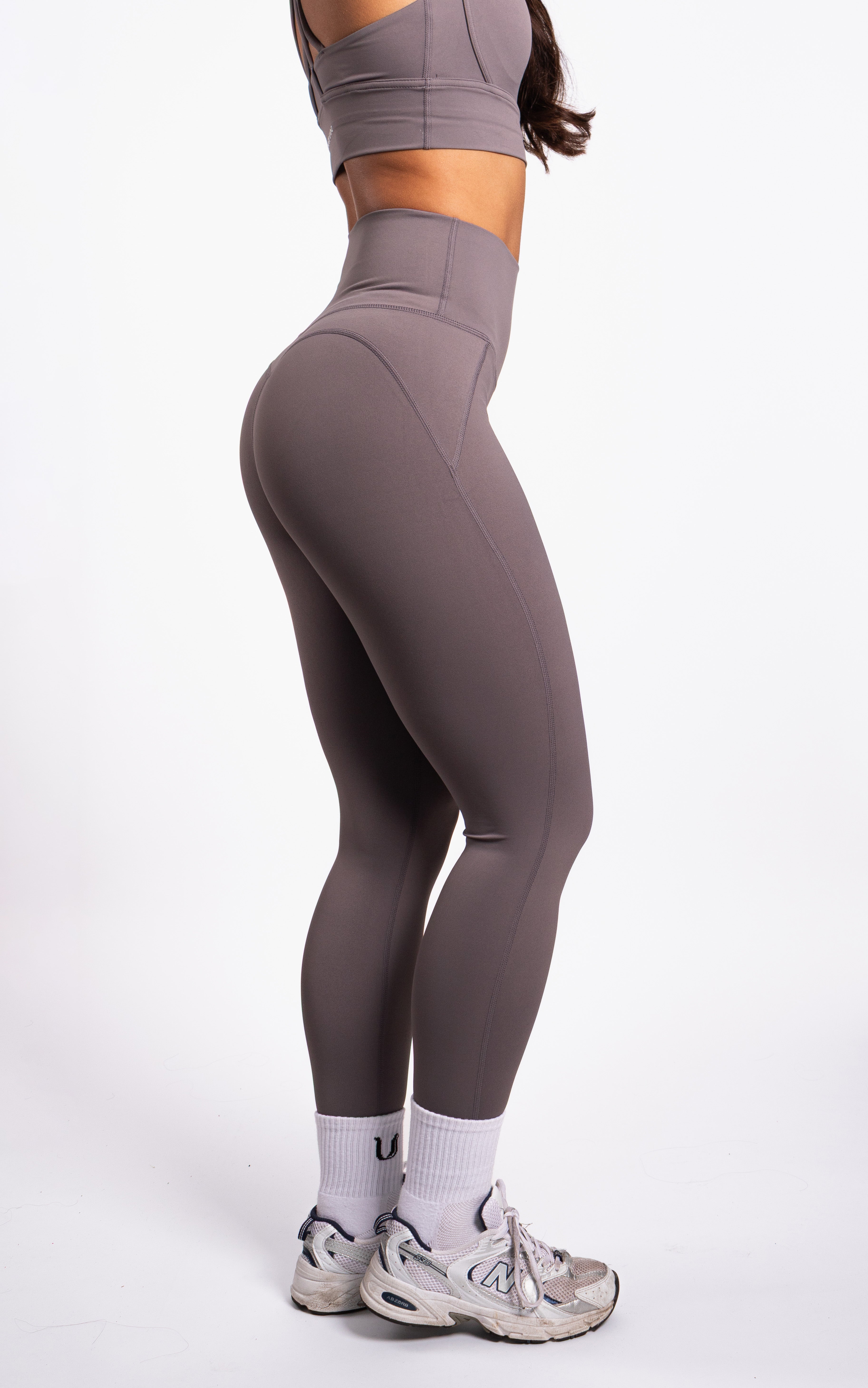 Kyra Performance Legging Grijs - Dames activewear detail