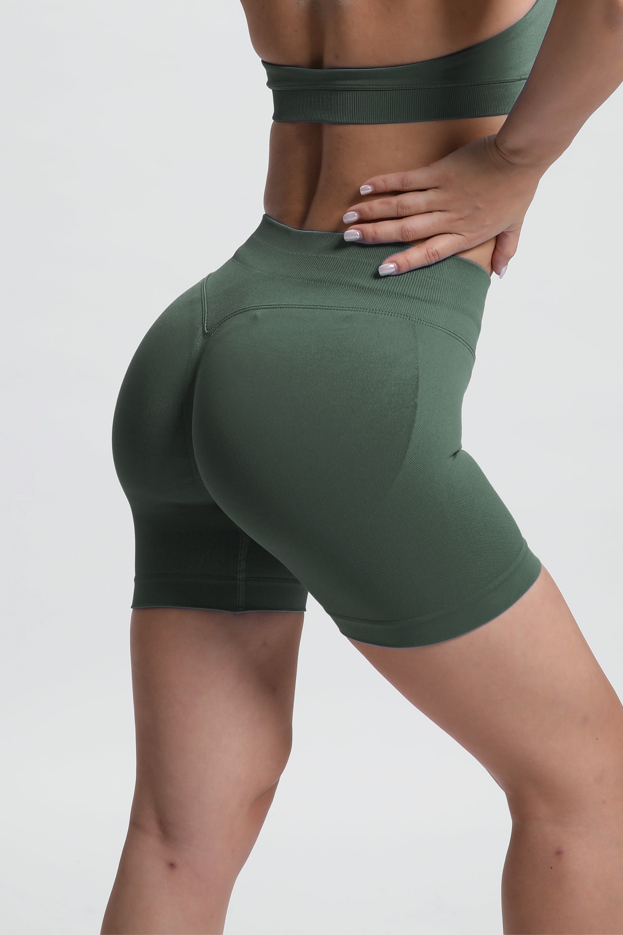 Beau | Premium High Performance Scunch Short - Groen