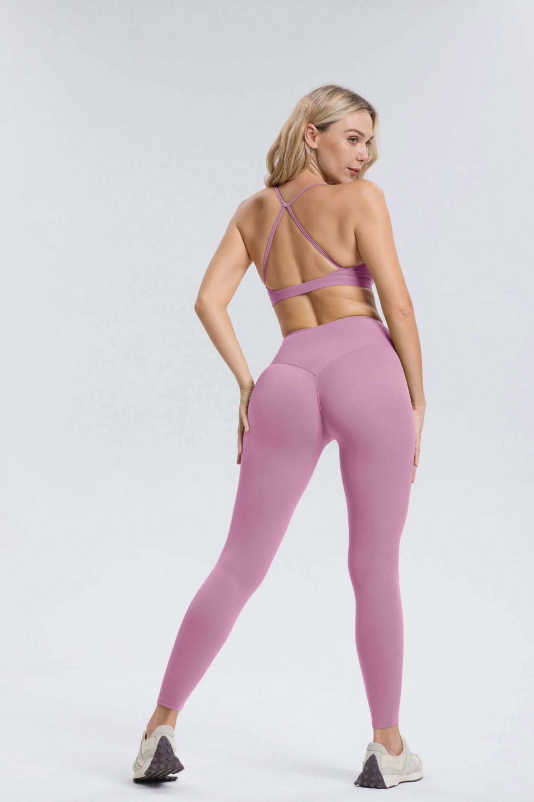 Hailey Set | Naadloze Top Legging - Lichtpaars