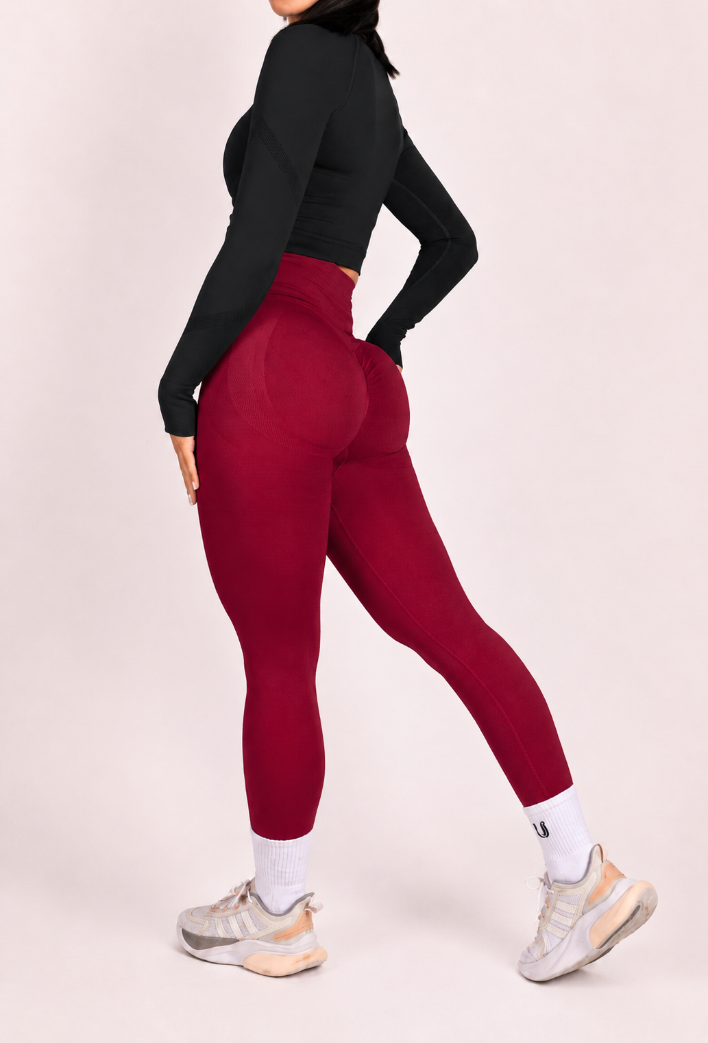 Leonie | Premium Scrunch Legging - Rood