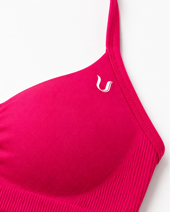 Beau | Halter Support Bra - Framboos
