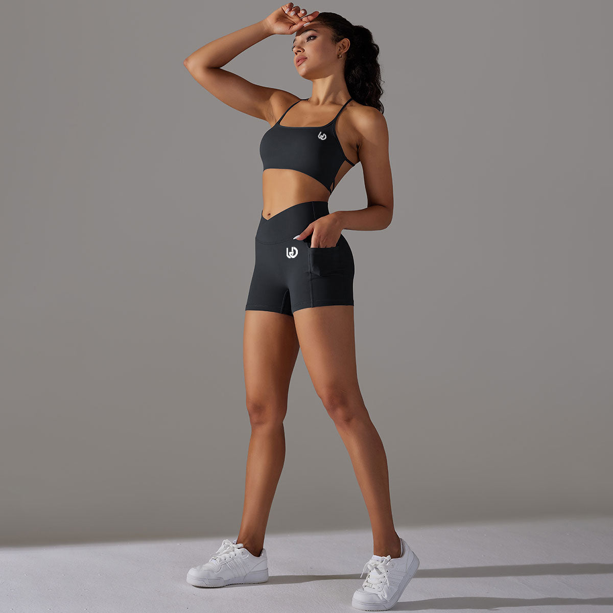 Mila | Short Set Zwart - Ultimate Gainz