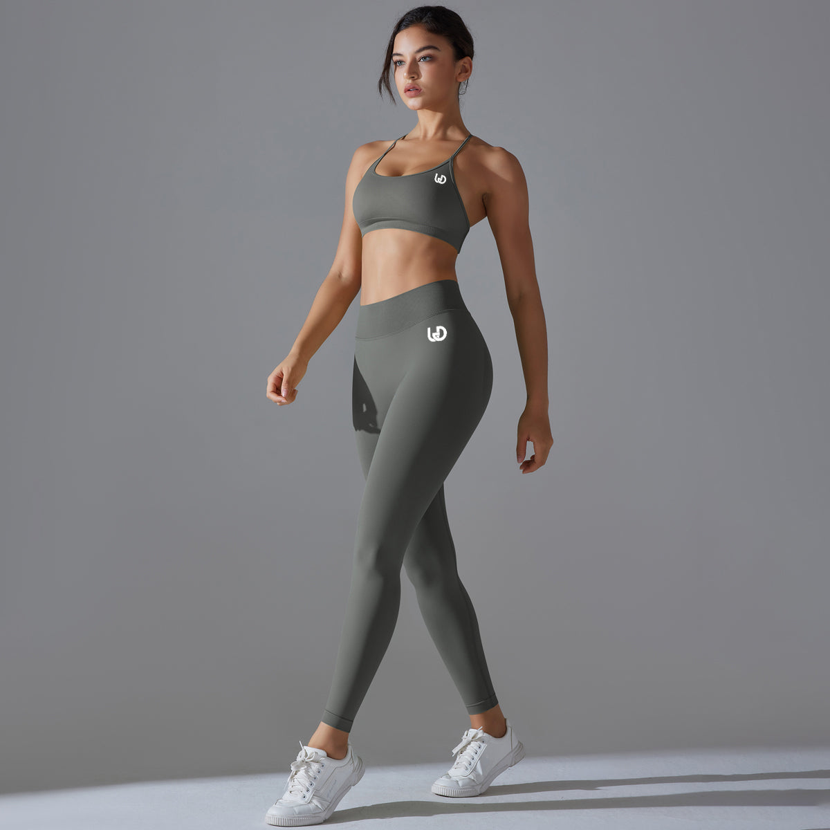 Mila V2 | Strap Sport Bra - Grey