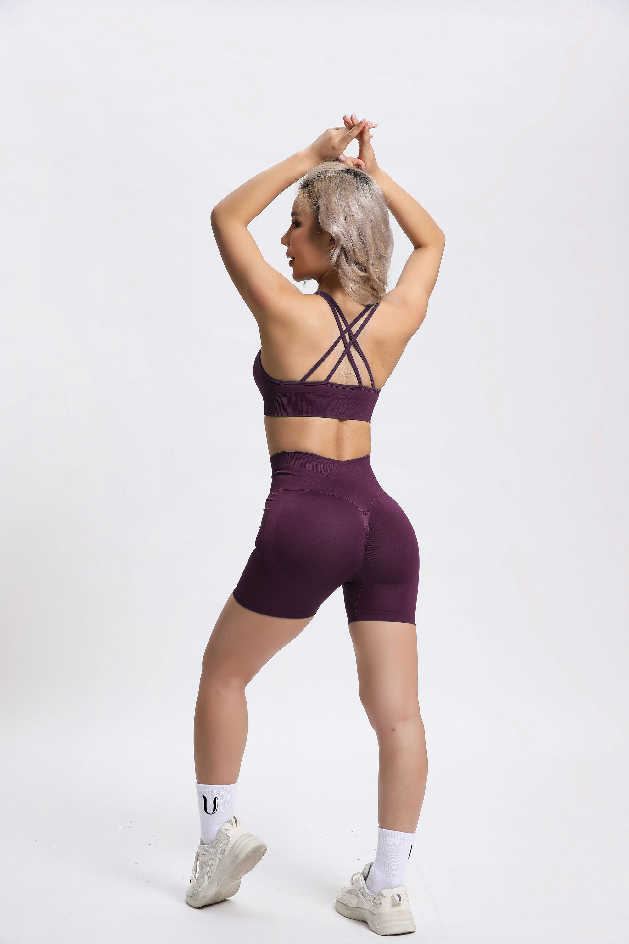 Olivia | Naadloze Power Short - Paars