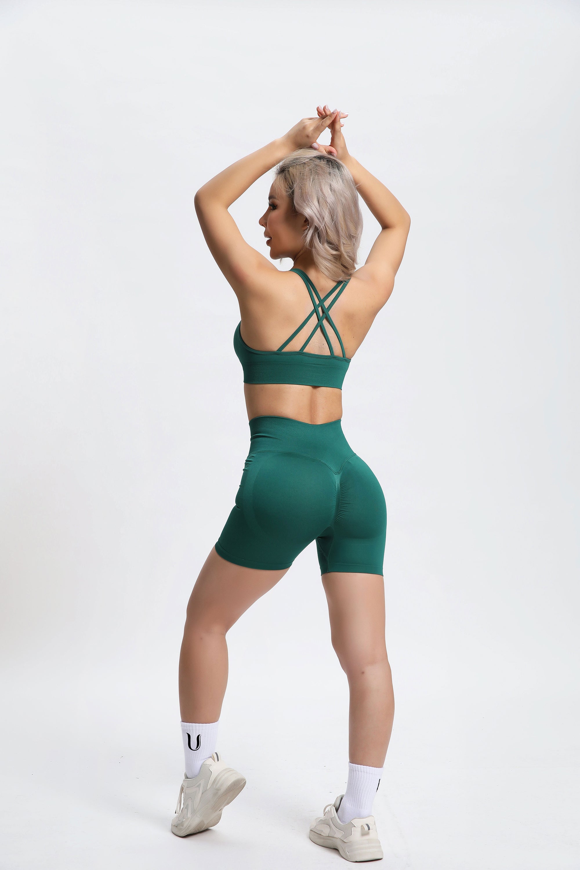 Olivia | Naadloze Power Short - Groen