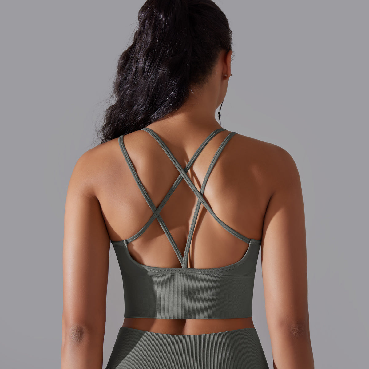 Daisy | Strap Sports Bra - DarkGrey