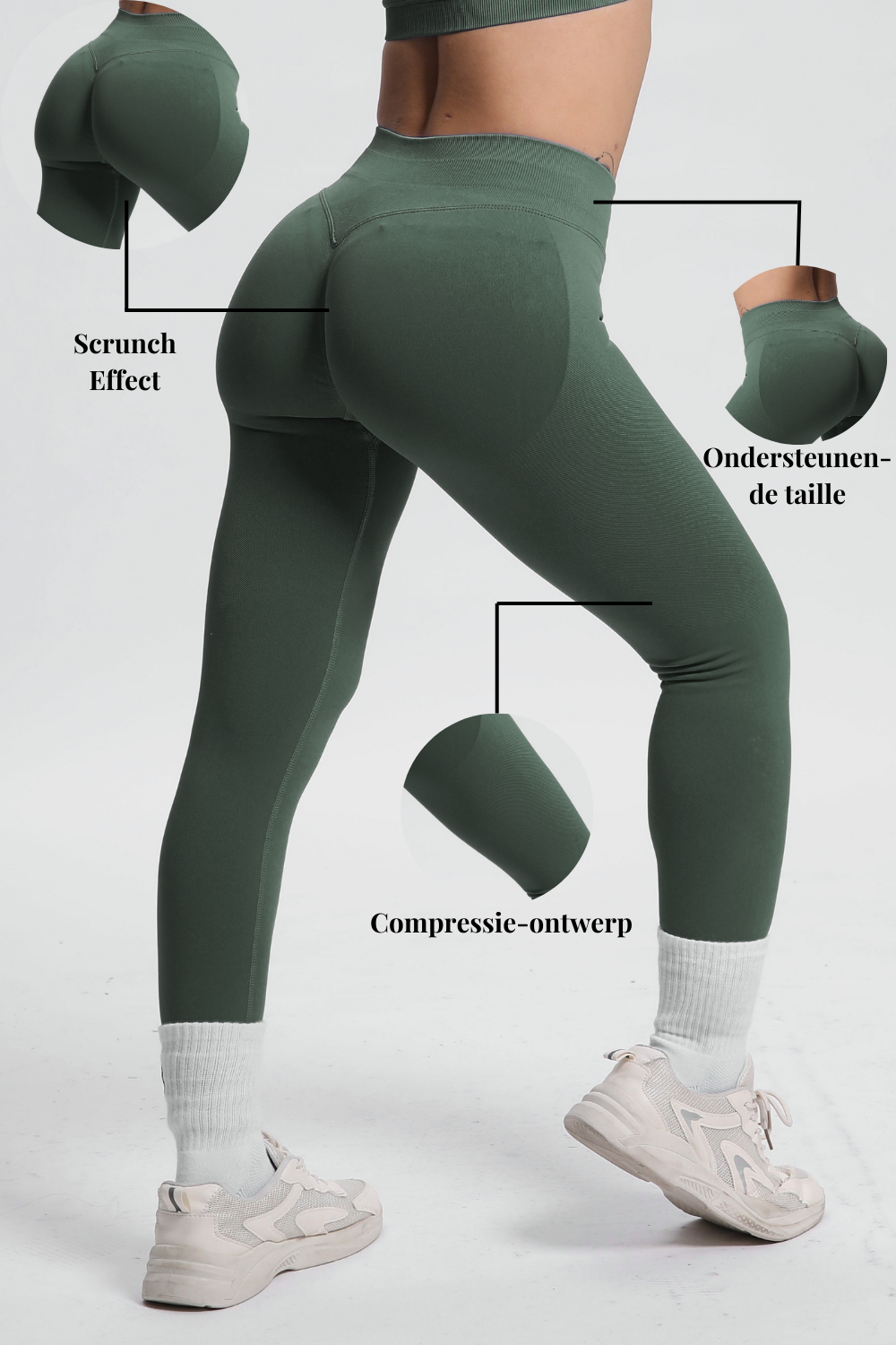 Beau | High Performance Legging - Groen