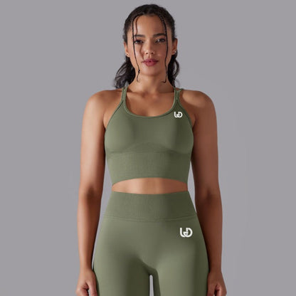 Daisy | Strap Sport Bra - GreenGray