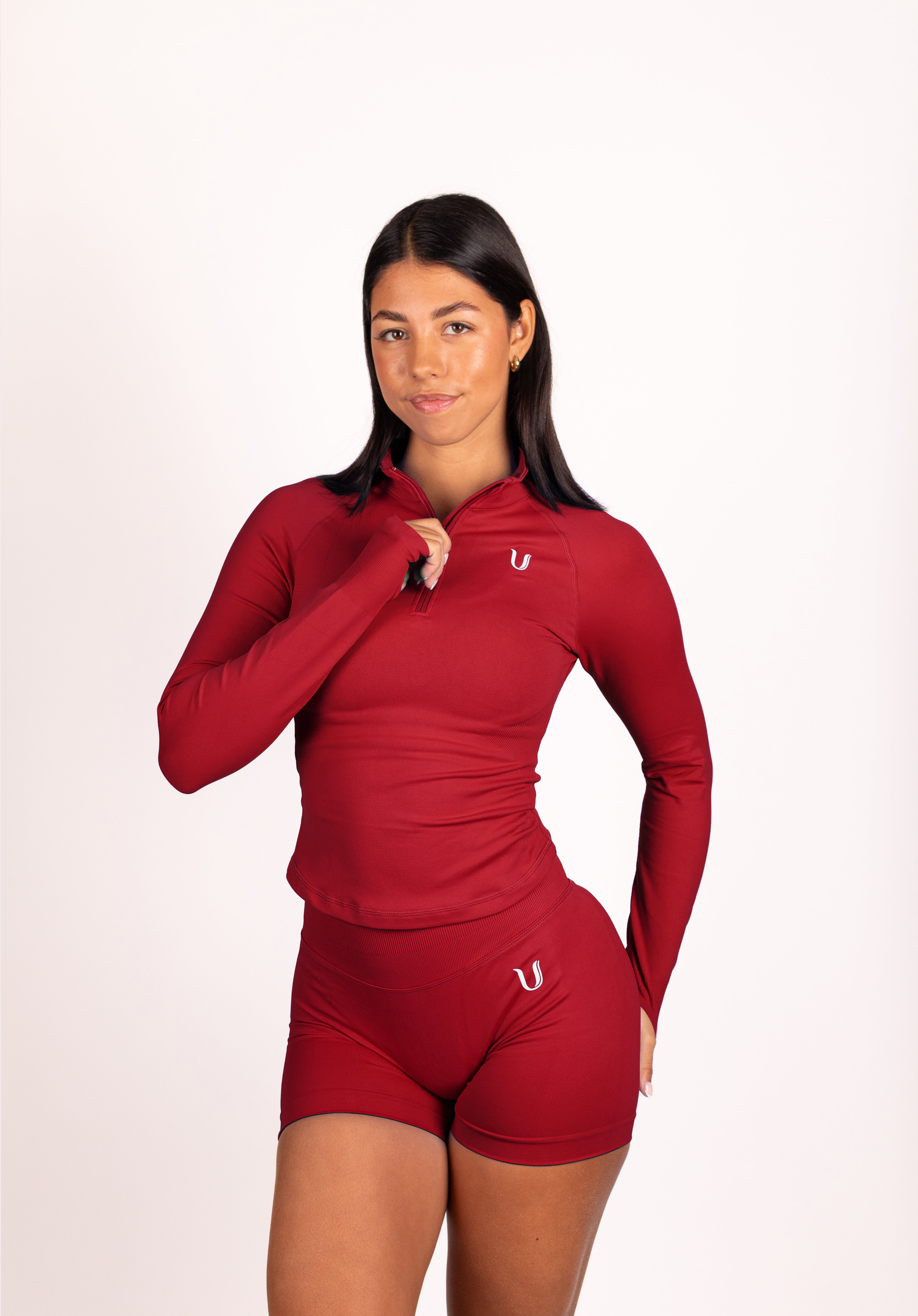 Beau Premium High Performance Scrunch Short Rood - Dames sportkleding afbeelding 5
