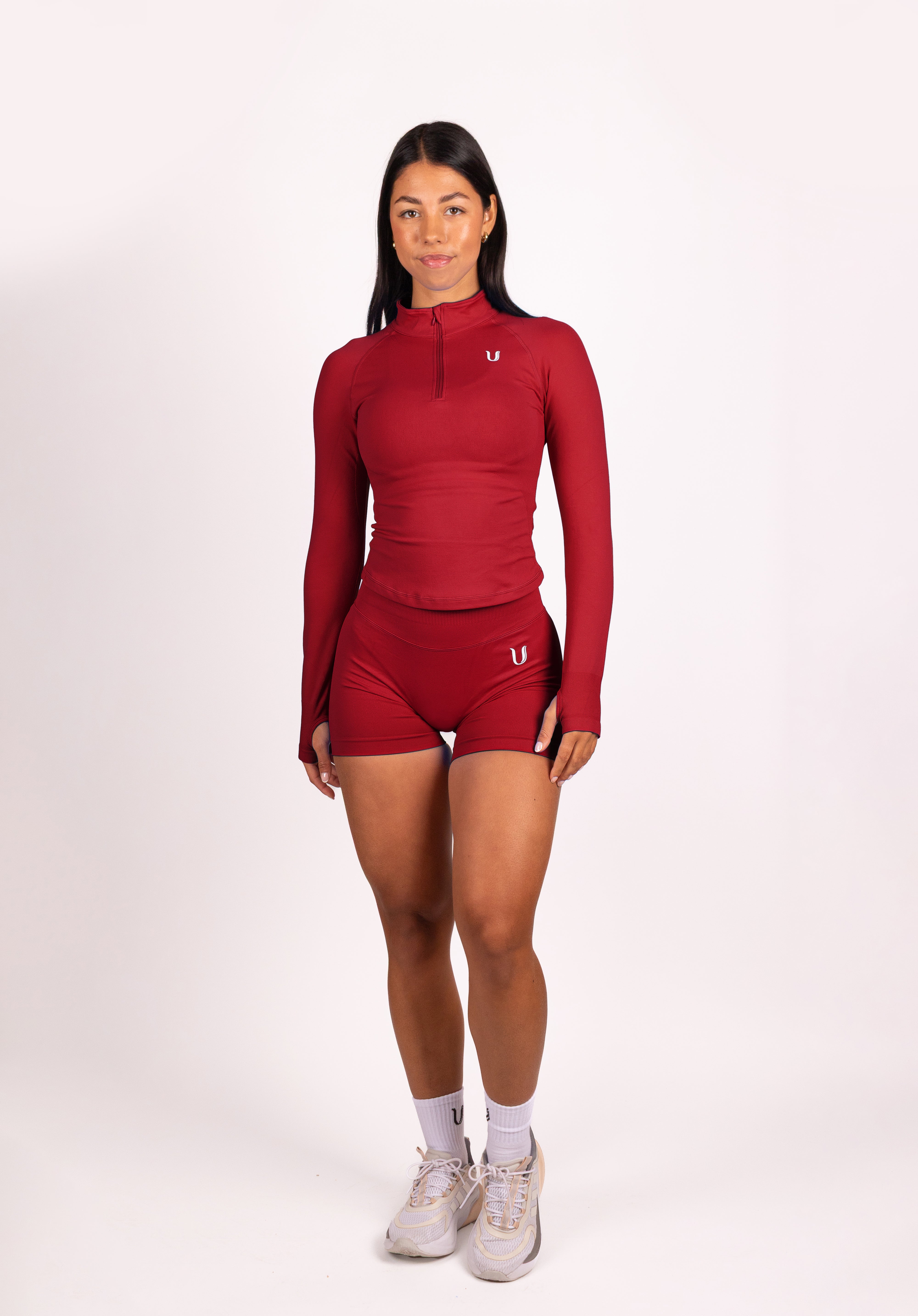 Beau Half Zip Lange Mouwen Top Rood - Dames sportkleding afbeelding 25