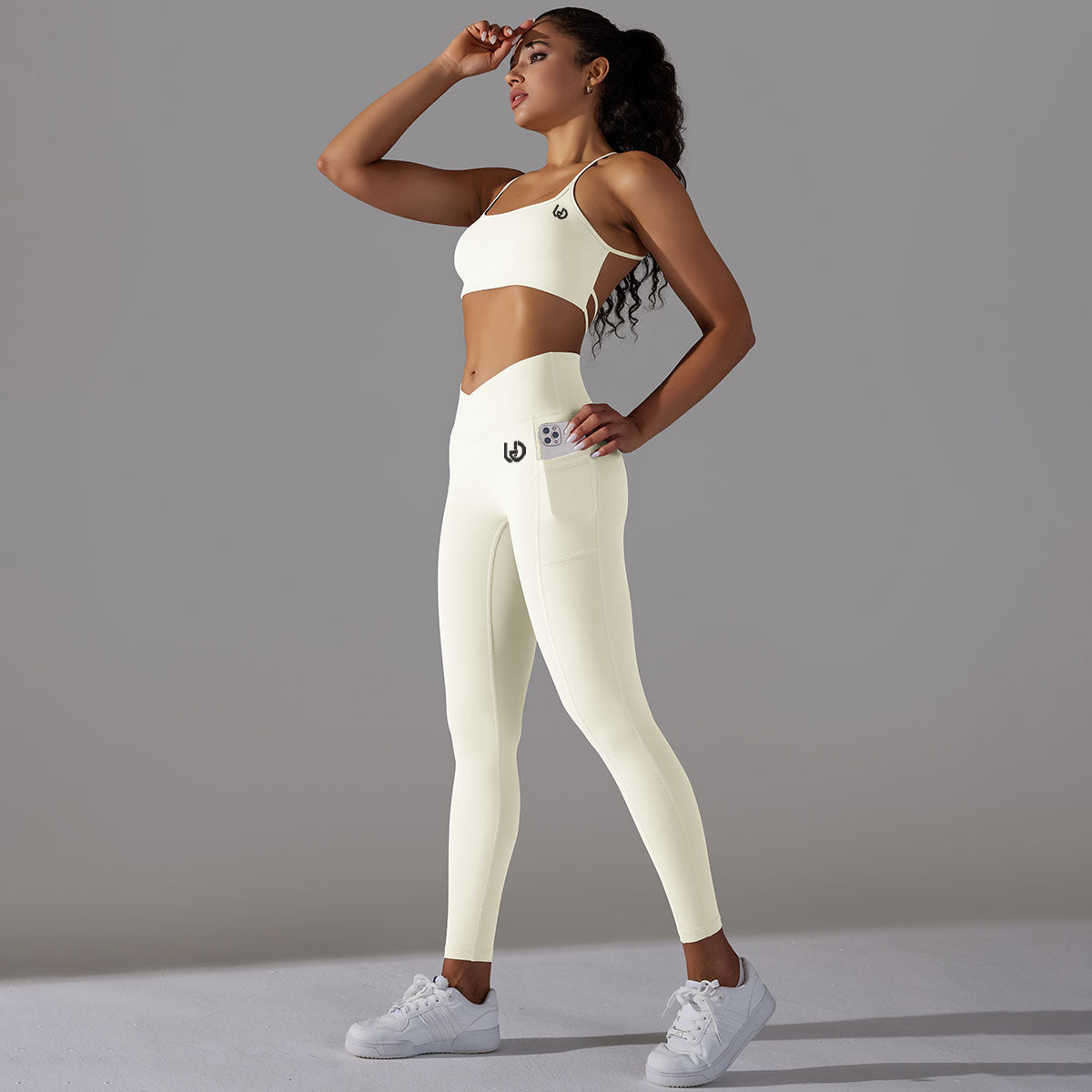 Mila | Ensemble Legging Top - Blanc