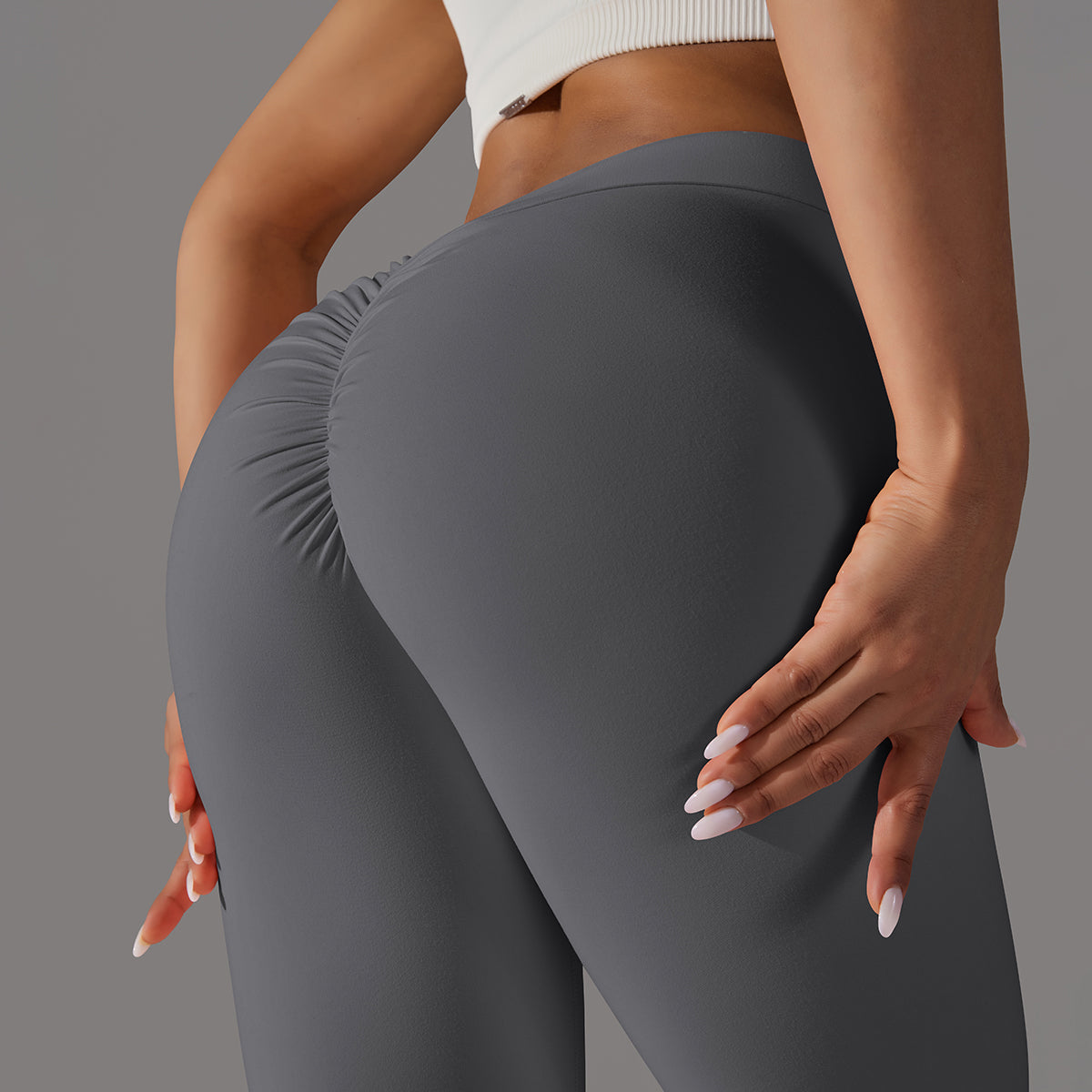 Emma | Legging Extra Scrunch - Donkergrijs