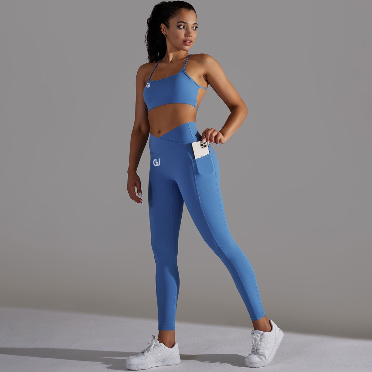 Mila | Legging Top Set - Blau