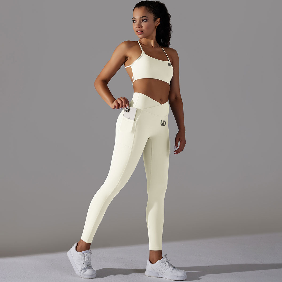 Mila | Ensemble Legging Top - Blanc