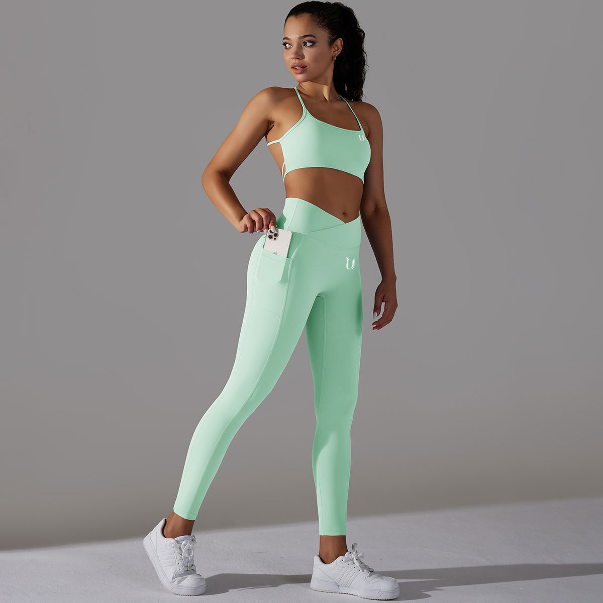 Mila | Ensemble Legging Top - Vert