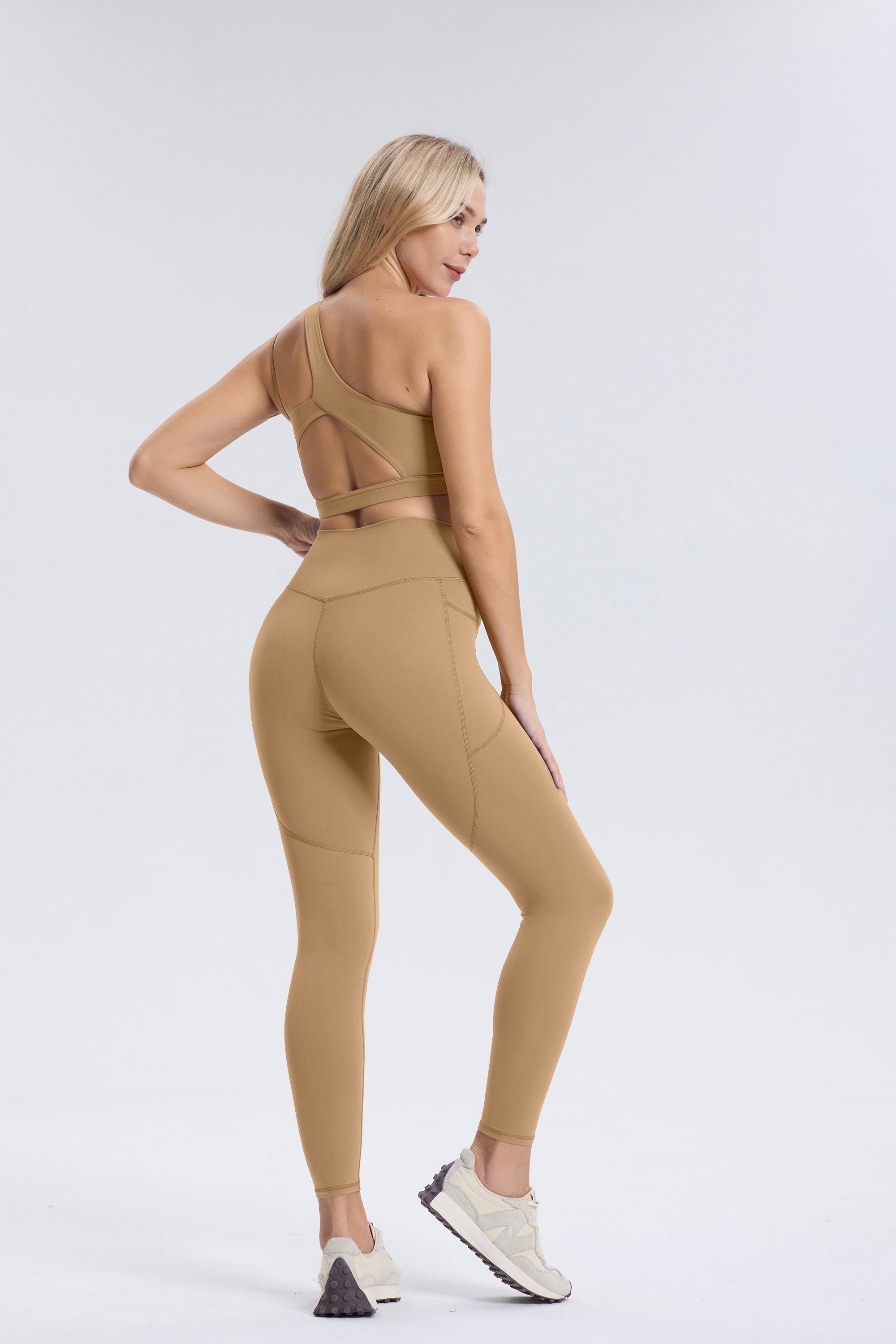 Palmer | Leggings con bolsillos - Marrón