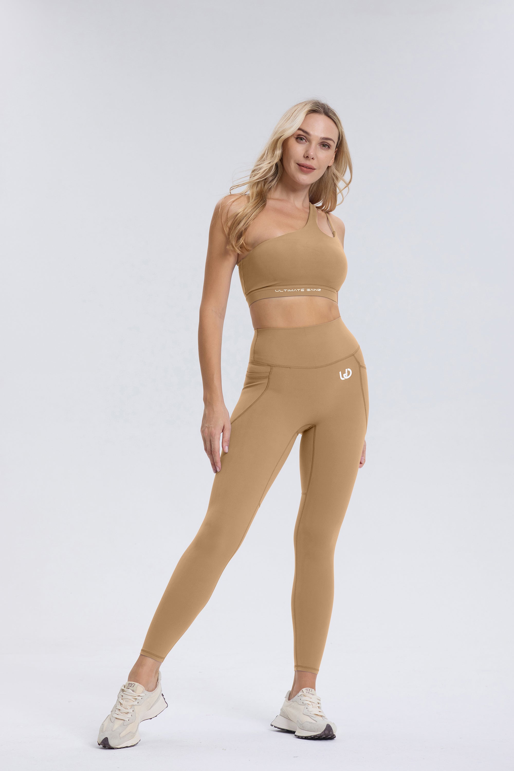 Palmer | Leggings con bolsillos - Marrón