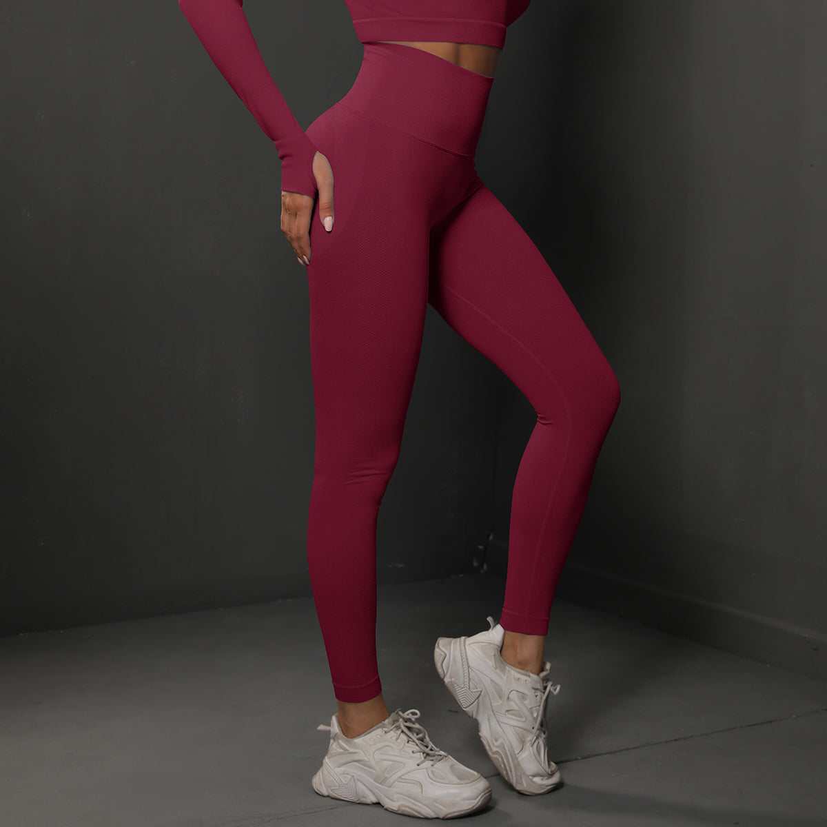 Leonie | Legging Scrunch - Vino Rojo