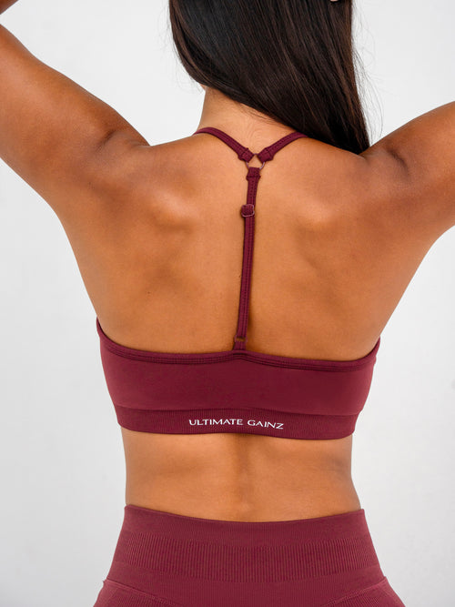 Luna | Premium Adjustable Sports Bra - Wijnrood