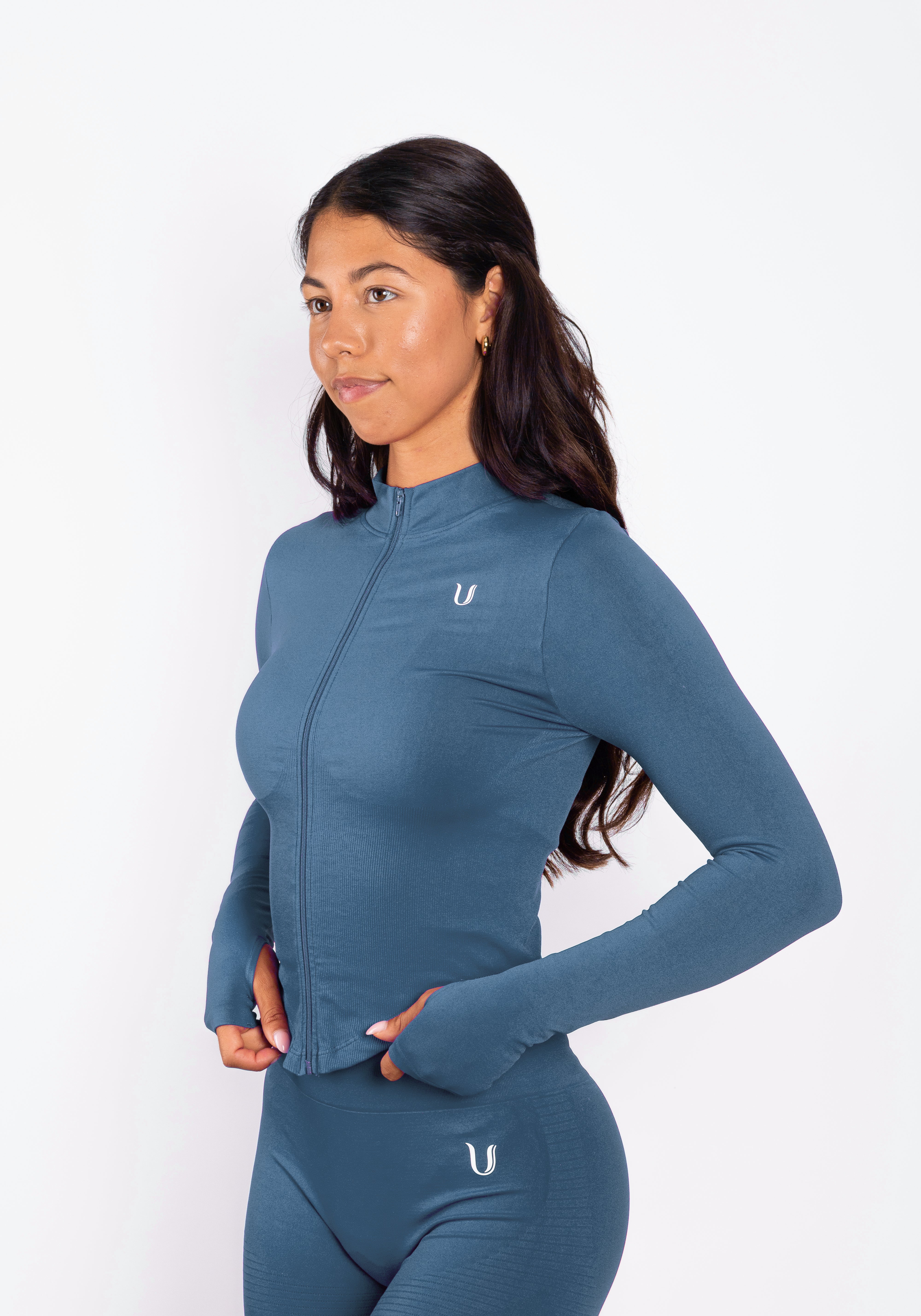 Bibi | Geribd Naadloos Zip Jack – Blauw