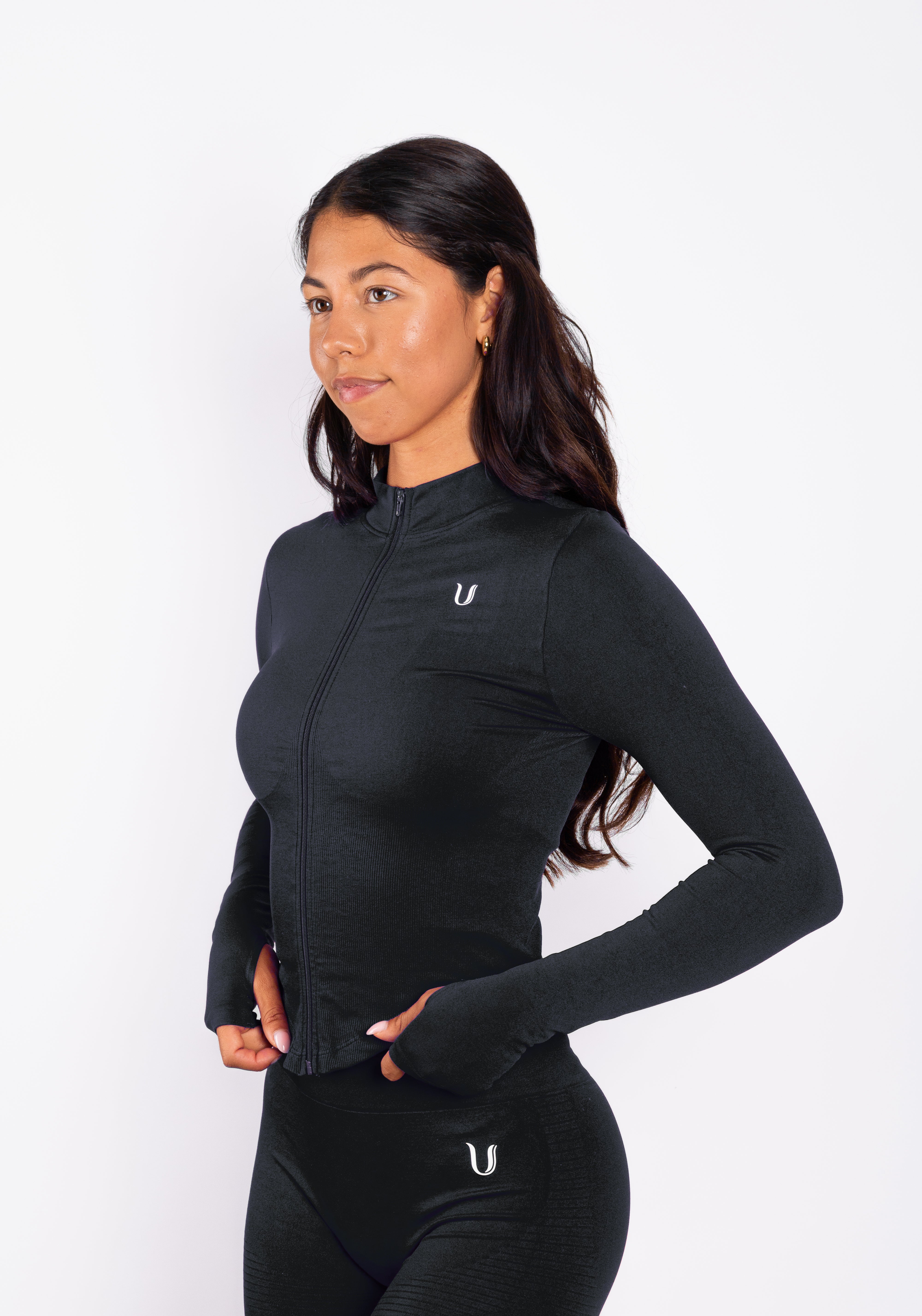 Bibi | Geribd Naadloos Zip Jack – Zwart