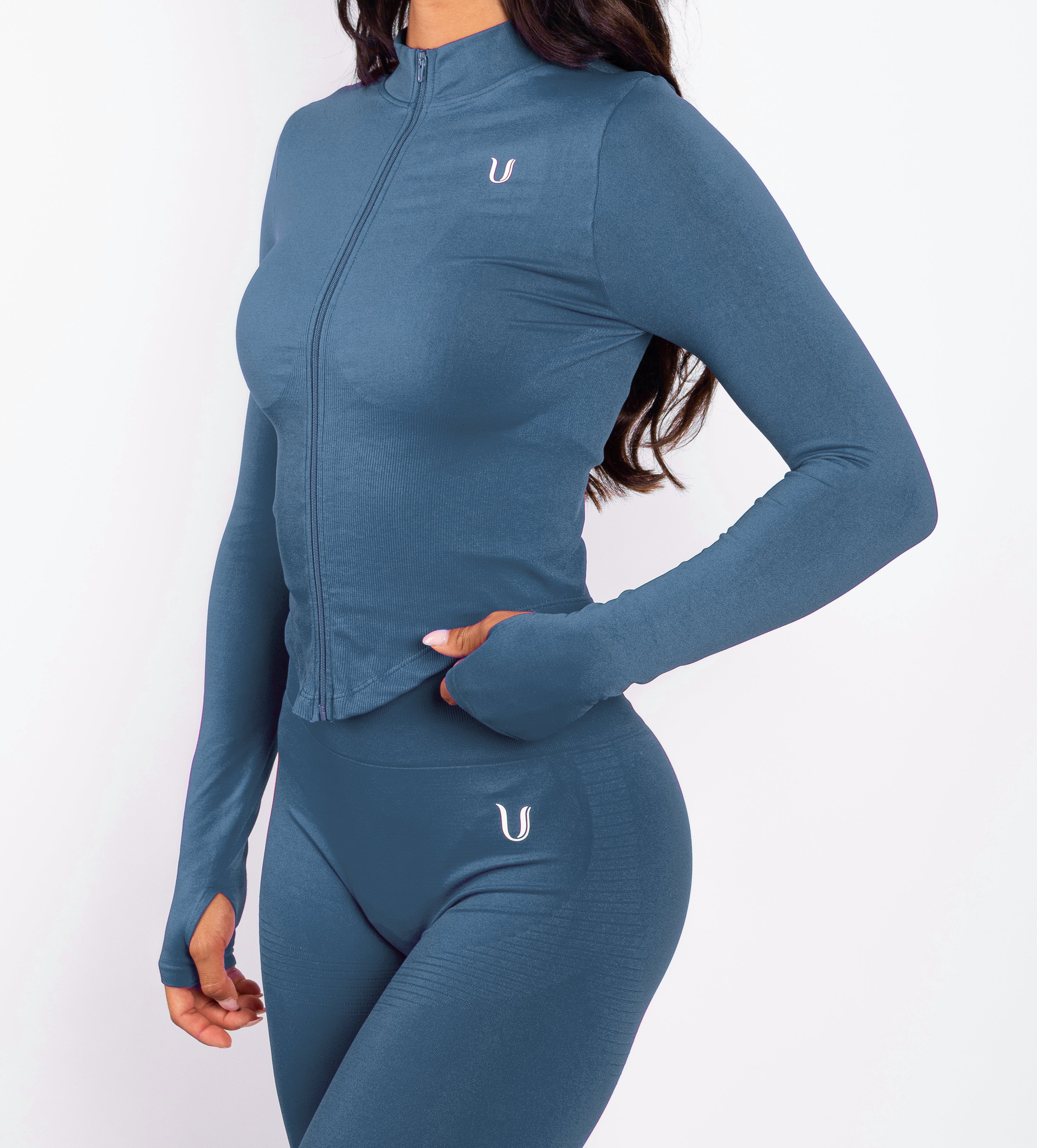 Bibi | Geribd Naadloos Zip Jack – Blauw