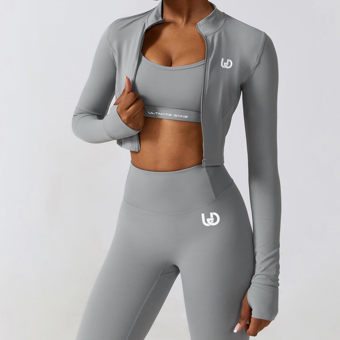 Hailey | Long Sleeve Top - LightGray