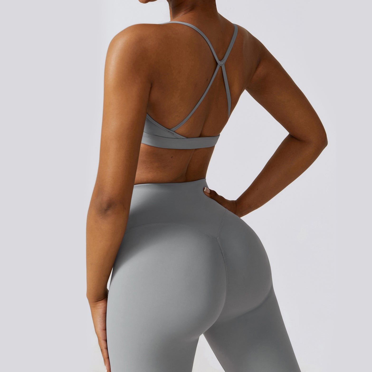 Hailey | Cross-Back Sports BH - Lichtgrijs