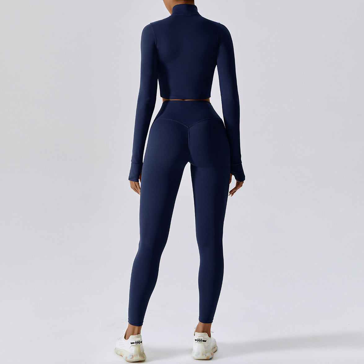 Hailey Set | Haut à Manches Longues et Legging - BleuMarine