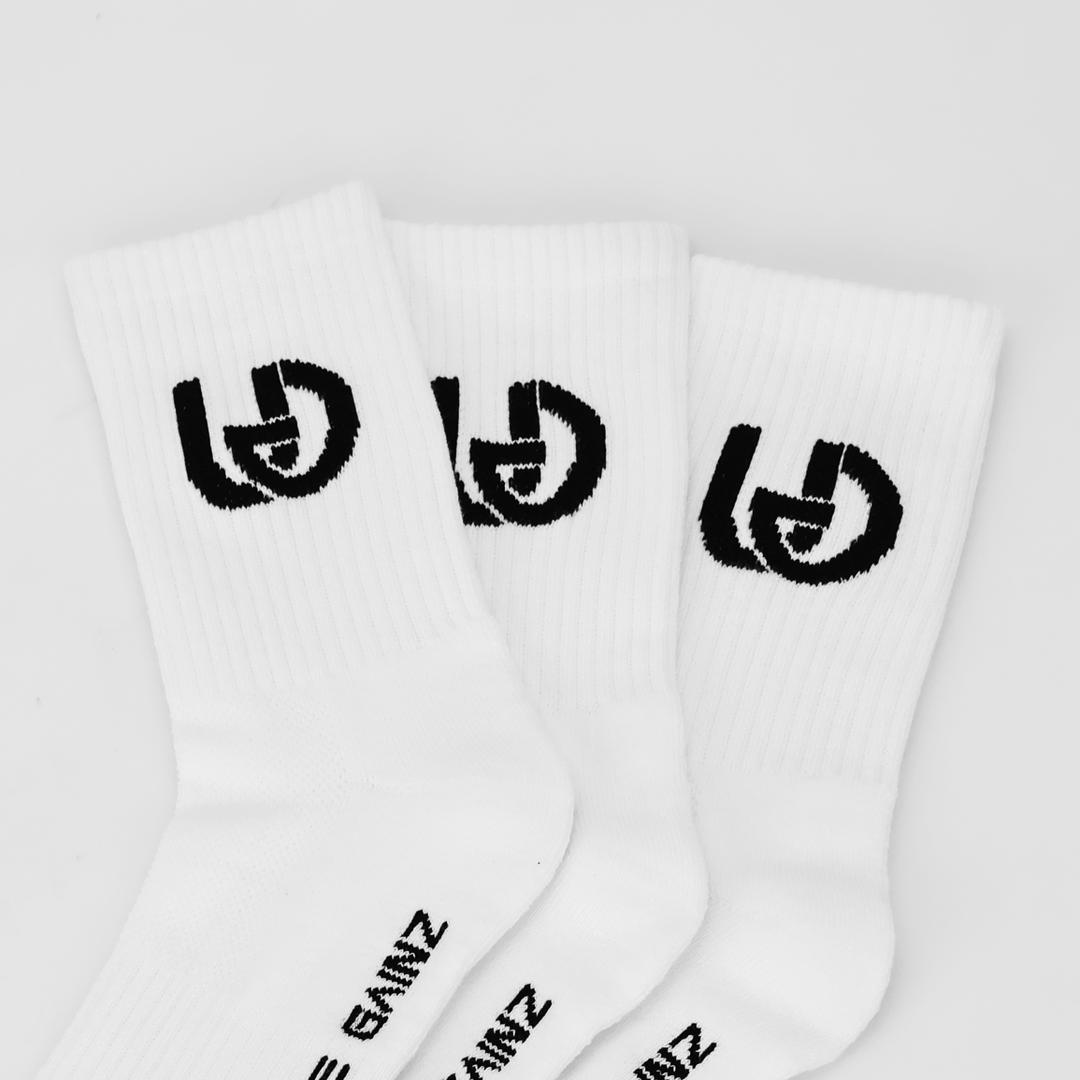 Ultimate Gainz - Performance Socken Unisex - Weiß 1 Paar