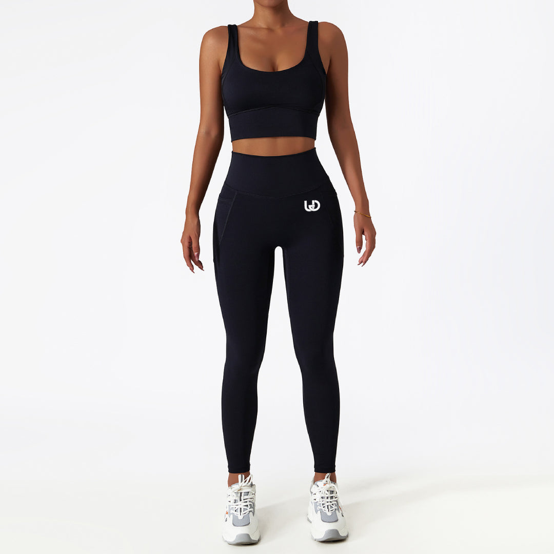 Palmer | Legging Met Zakken Zwart - Ultimate Gainz